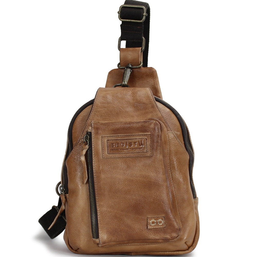 Bed Stu Beau crossbody & backpack style bag in tan rustic.